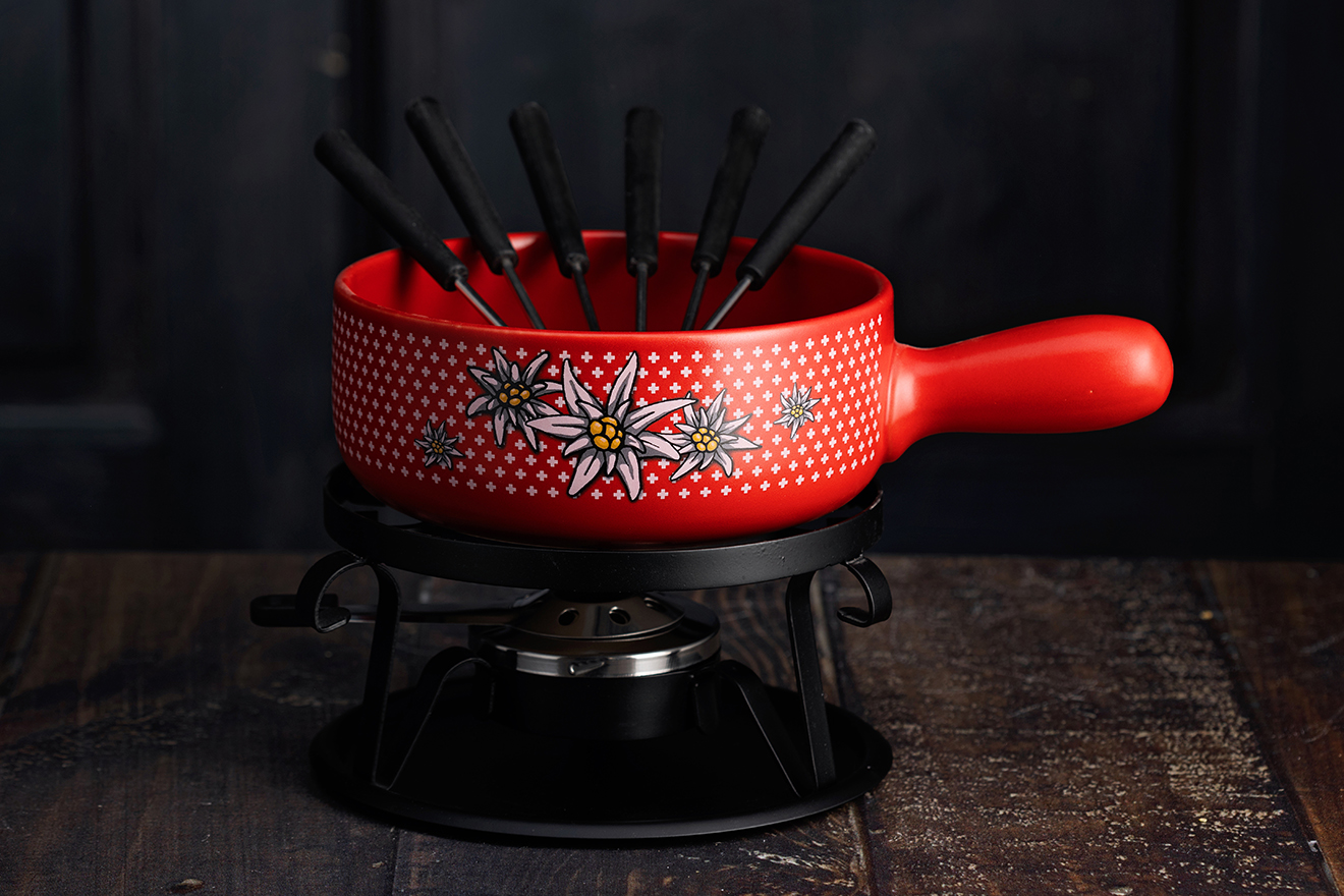 Fondueset Edelweiss 9-teilig