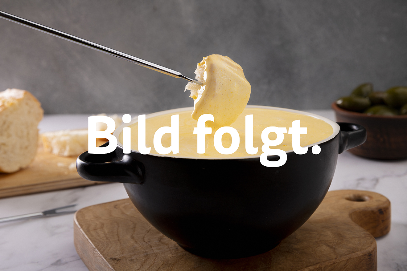 Fondueset Blumen 9-teilig mit Tonpfanne